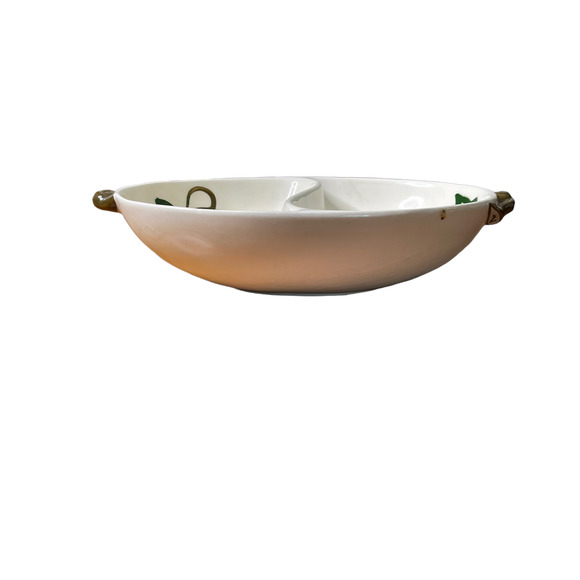 Vintage Metlox Poppytrail Divided Bowl California 9.75" X 7.25" Floral Pattern - Picture 4 of 8